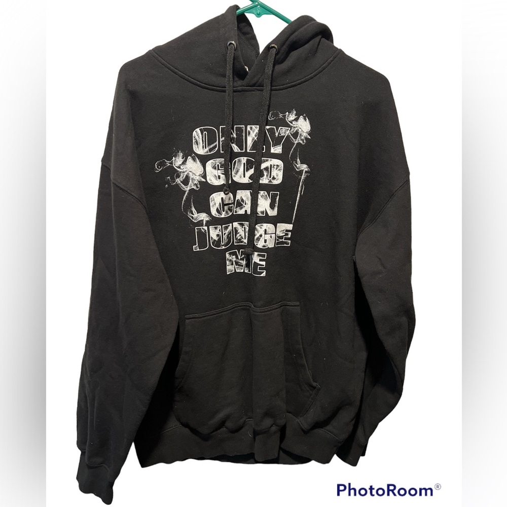 Tupac Black Sweater with Hoodie XL